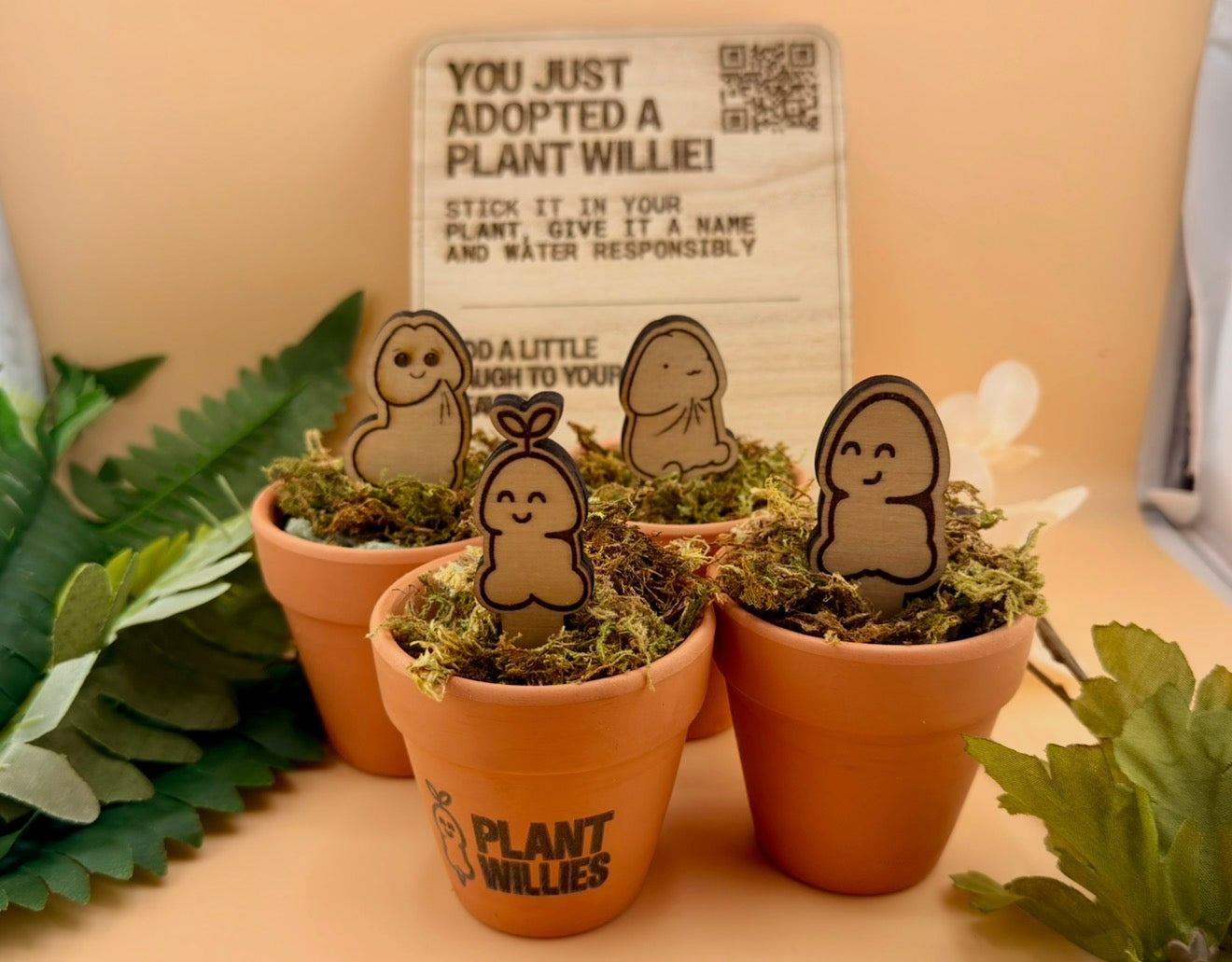 Complete Potted Willies™ Set — Lil Sprout, Chunk, Chubby Bud, Dozy Willie